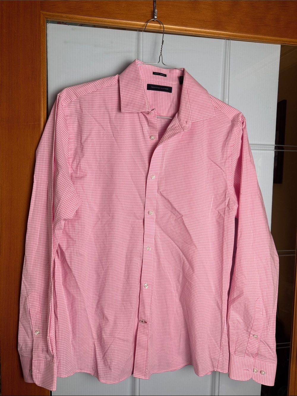 Tommy Hilfiger Pink Micro-Check Dress Shirt
